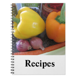 Fresh Vegetable Recipe Ideas Spiral Notebook