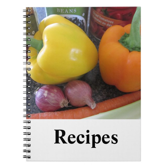 Fresh Vegetable Recipe Ideas Spiral Notebook (Front)