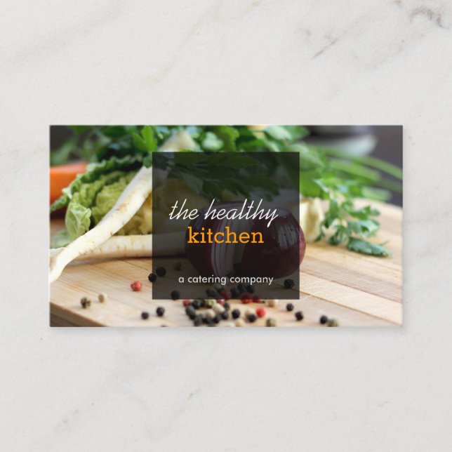 Fresh Vegetables Catering or Chef Business Card (Front)