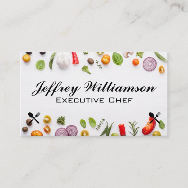 Fresh Vegetables | Culinary Business Card (Front)
