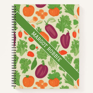 Fresh Vegetables Floral Colourful Pattern Notebook
