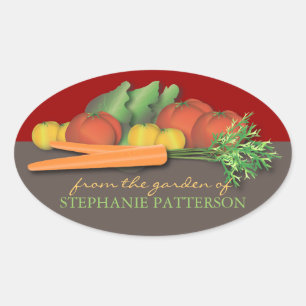 Fresh Vegetables From the Garden Label Sticker