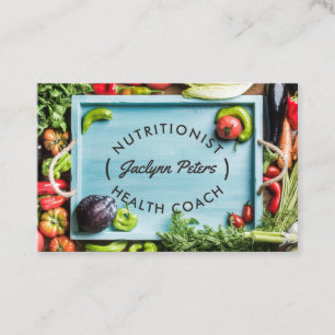 Fresh Vegetables Health Business Card Tray