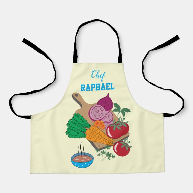 Fresh vegetables kid chef apron (Front)