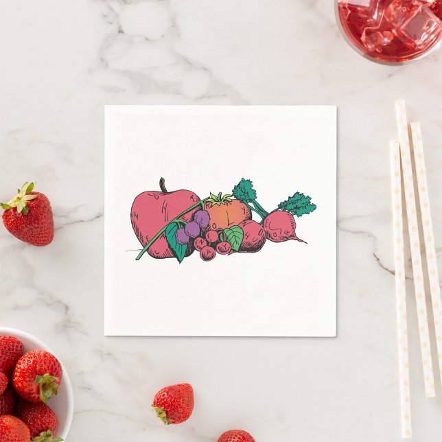 Fresh Vegetables Paper Napkins (Creator Uploaded)