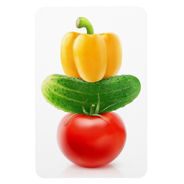 Fresh vegetables pyramid magnet (Vertical)