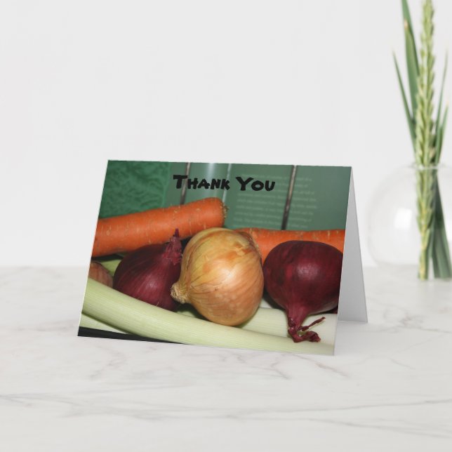 Fresh Vegetables Thank You Card (Front)