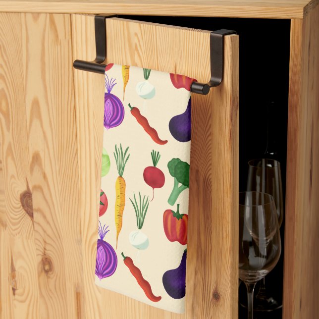 Fresh Veggies Tea Towel (Thirds Fold)