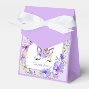 Fresh Violet  	Purple Unicorn Party Thank You  Favour Box