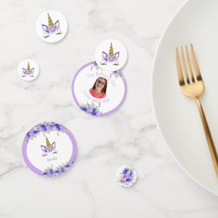 Fresh Violet Unicorn Birthday Decorations Confetti