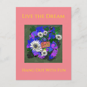 Fresh Vivid Colourful Fun Happy Postcard