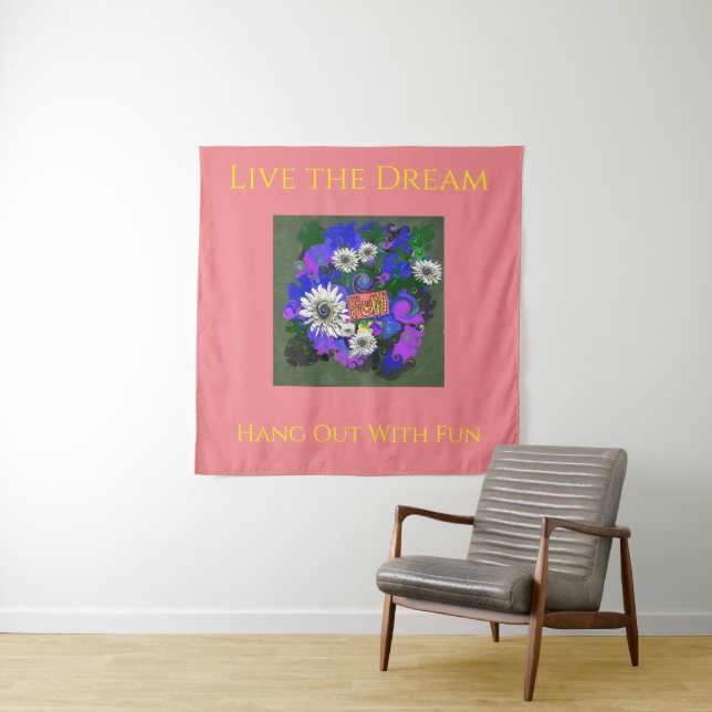 Fresh Vivid Colourful Fun Happy Tapestry (In Situ)