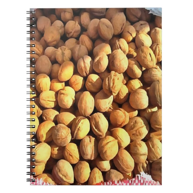Fresh Walnuts Hyperrealistic Painting Notebook (Front)