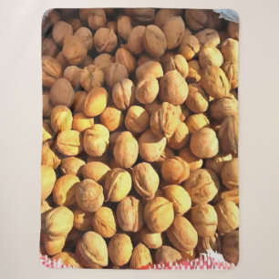 Fresh Walnuts Hyperrealistic Painting Sherpa Blanket