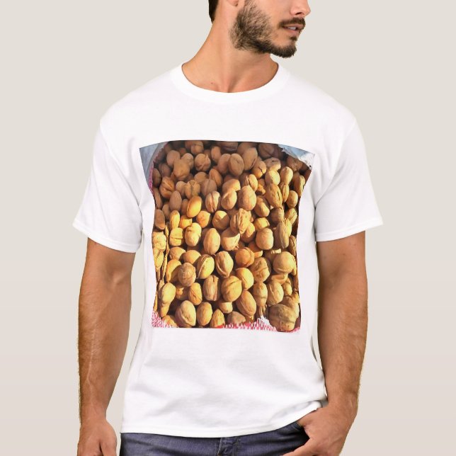 Fresh Walnuts Hyperrealistic Painting T-Shirt (Front)