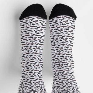 Fresh water fish pattern socks