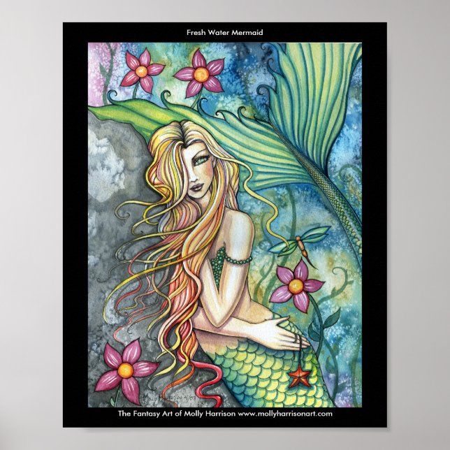 Fresh Water Mermaid Large Poster (Front)