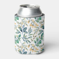 Fresh Watercolor Green and Yellow Leaf Pattern