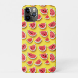 Fresh Watermelon Slices Pattern on Yellow Case-Mate iPhone Case