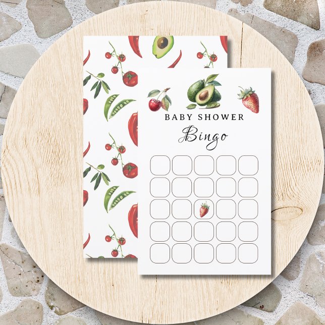 Fresh White Farm Baby Shower Bingo Game Card (Creator Uploaded)