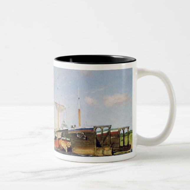 Fresh Wind on the Volga, 1895 Two-Tone Coffee Mug (Right)