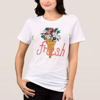 Fresh Women’s T-Shirt with Flowerpot Design  Tri-Blend Shirt