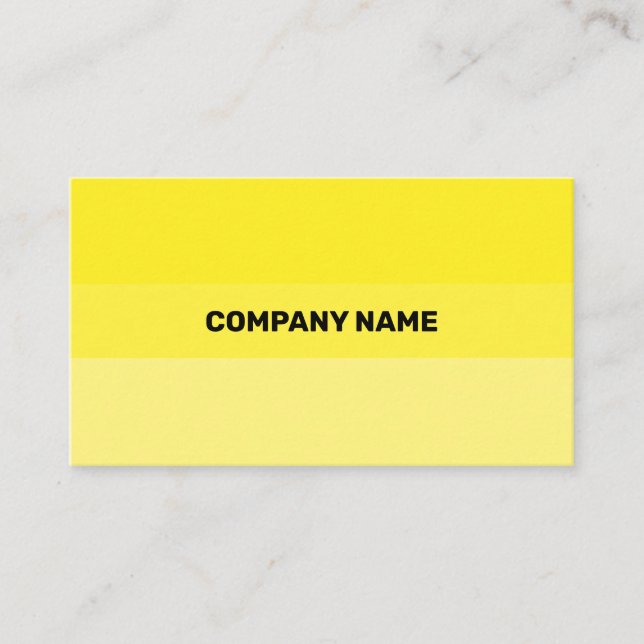 Fresh Yellow Contemporary Transparency Business Card (Front)