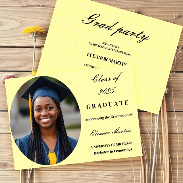 Fresh Yellow Elegant Photo Invitation (Creator Uploaded)