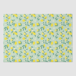 Fresh Yellow & Green Lemon Pattern Tissue Paper