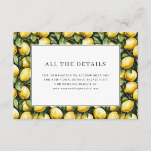 Fresh Yellow Lemon Border Enclosure Card