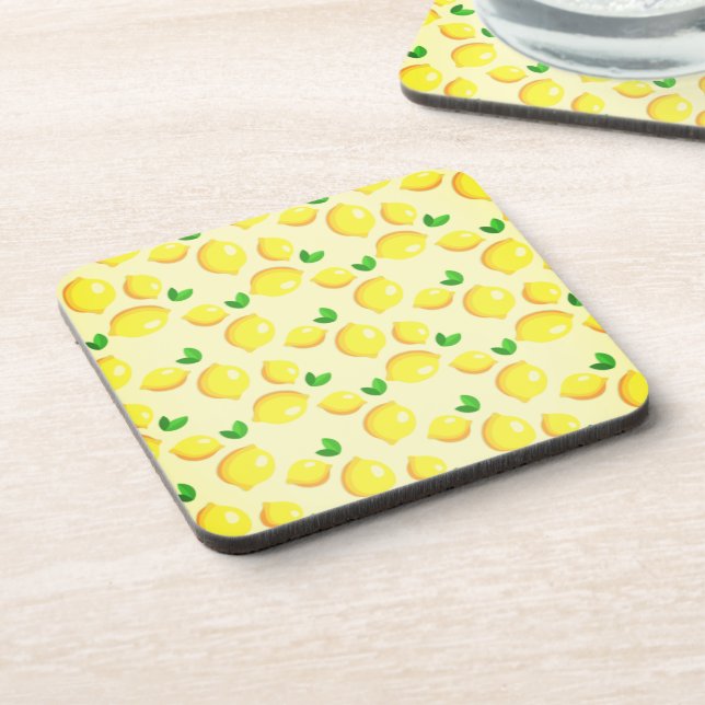 Fresh Yellow Lemons Coaster (Left Side)