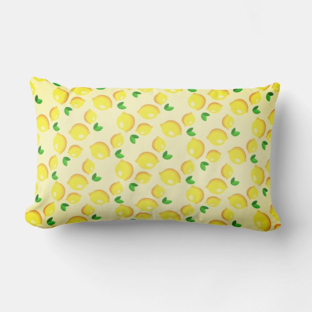 Fresh Yellow Lemons - Lumbar Cushion (Front)