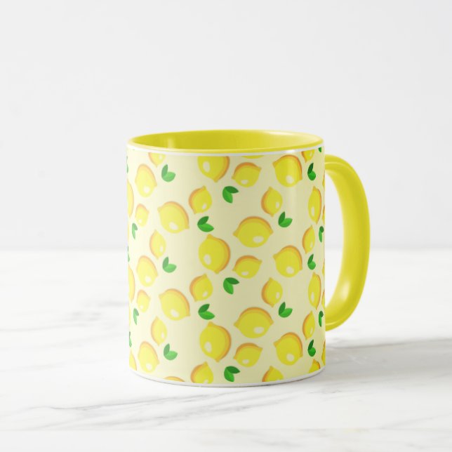 Fresh Yellow Lemons Mug (Front Right)