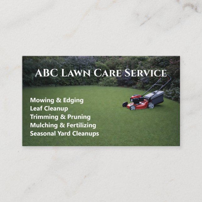 Freshcut Lawn Care Business Card (Front)