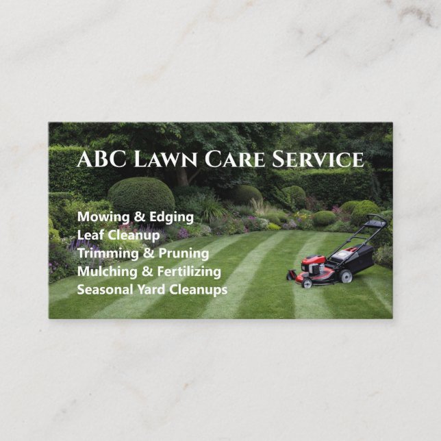 Freshcut Lawn Care Business Card (Front)