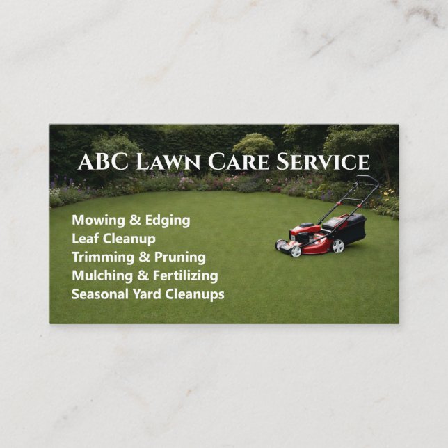 Freshcut Lawn Care Business Card (Front)