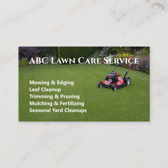 Freshcut Lawn Care Business Card (Front)