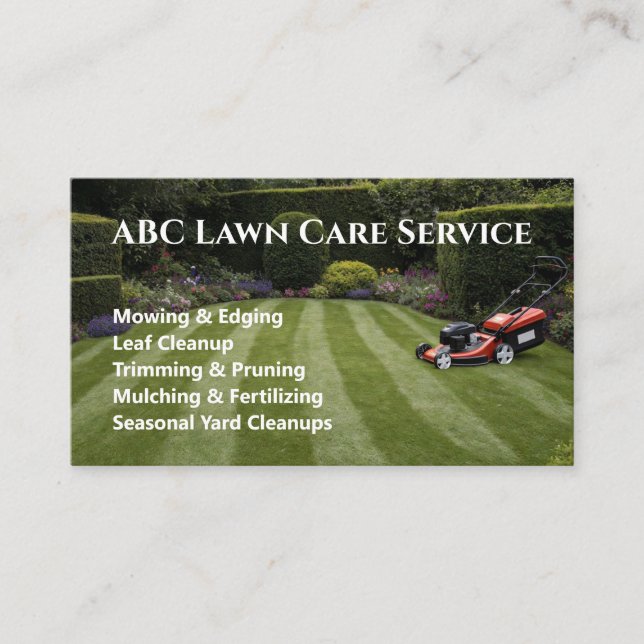 Freshcut Lawn Care Business Card (Front)