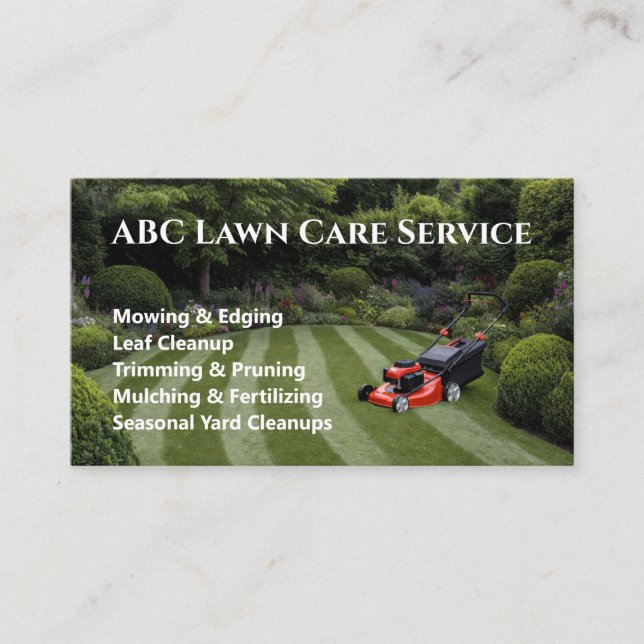 Freshcut Lawn Care Business Card (Front)