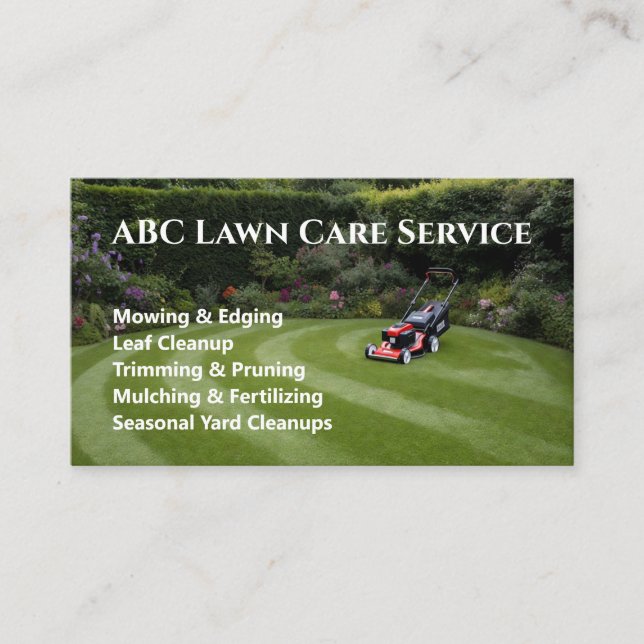Freshcut Lawn Care Business Card (Front)
