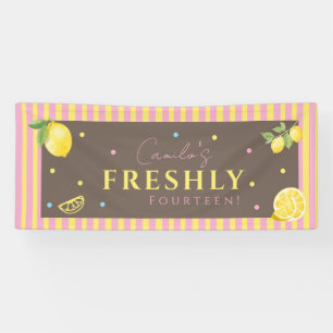 Freshly 14 Italian lemon theme Birthday banner