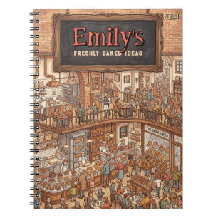 Freshly Baked Ideas Multi-floor Bakery Custom Notebook
