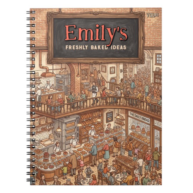 Freshly Baked Ideas Multi-floor Bakery Custom Notebook (Front)