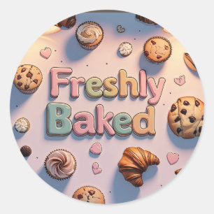 Freshly Baked Sticker for Party Favor