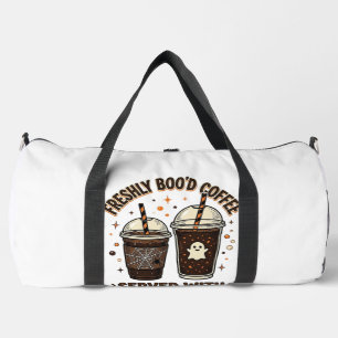Freshly Bood Coffee Halloween Ghost Cup Duffle Bag
