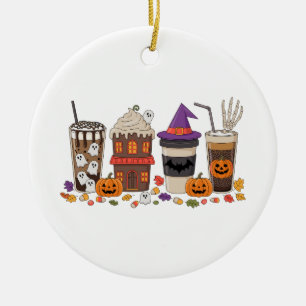 Freshly Bood Coffee Scream Sugar Halloween Ceramic Tree Decoration