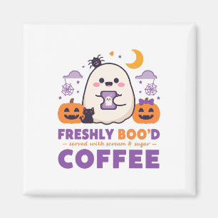 Freshly Bood Coffee Scream Sugar Halloween Magnet