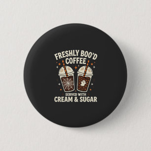 Freshly Bood Halloween Coffee 6 Cm Round Badge