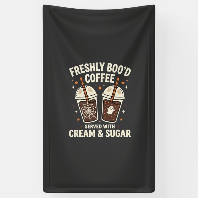 Freshly Bood Halloween Coffee Banner (Vertical)