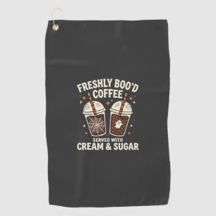 Freshly Bood Halloween Coffee Golf Towel